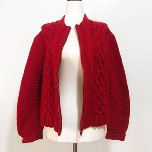 Red Irish Fisherman knit Sweater